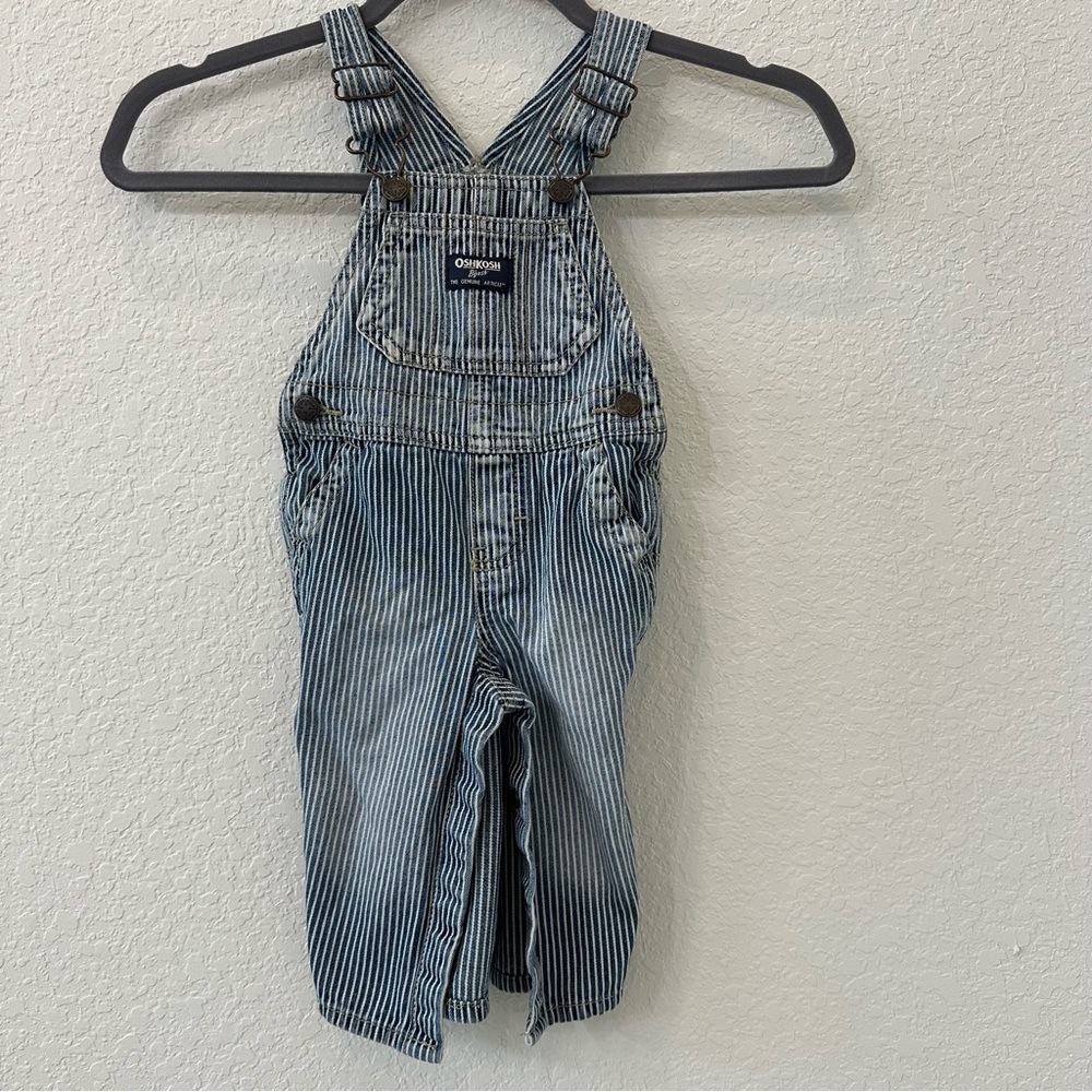 Oshkosh B’gosh Striped Jean Overalls 6-9m